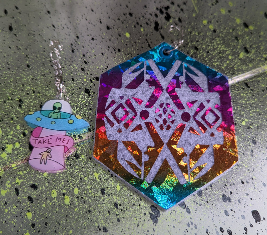 ❤️🧡💛👽💚💙💜 A25 Boucles d'Oreilles