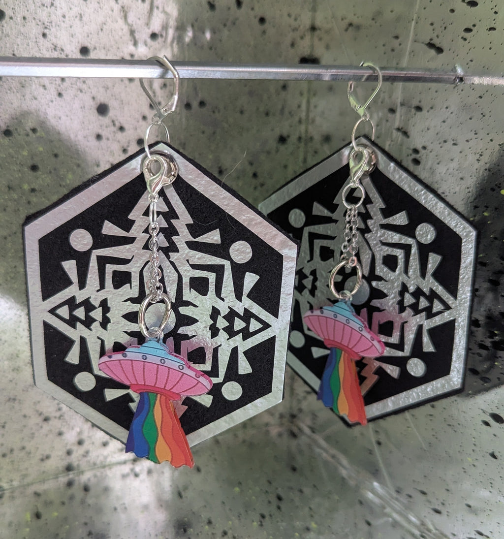 ❤️🧡💛👽💚💙💜 A25 Boucles d'Oreilles 🌈🛸