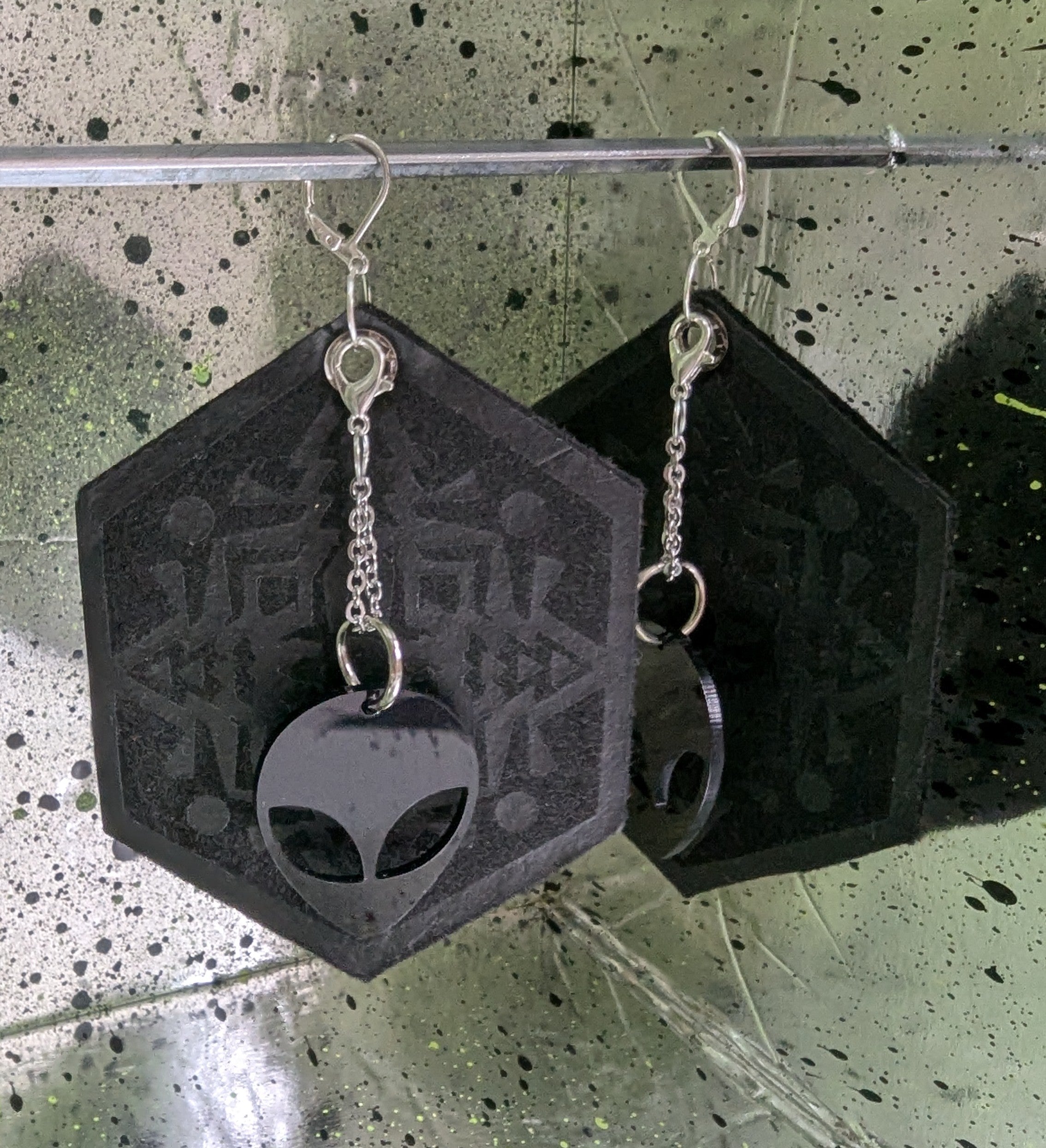 ❤️🧡💛👽💚💙💜 A25 Boucles d'Oreilles👽🖤