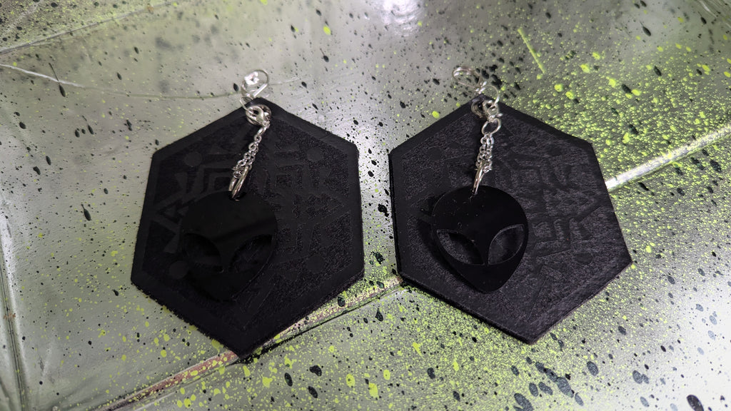 ❤️🧡💛👽💚💙💜 A25 Boucles d'Oreilles👽🖤